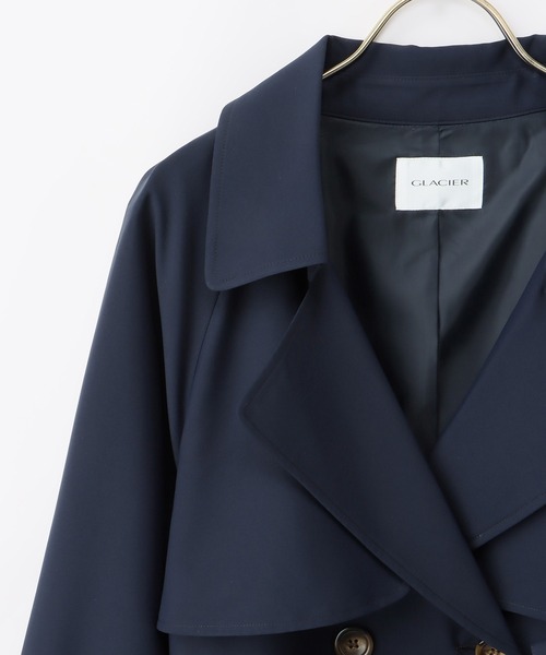 Honeys（ハニーズ）の「撥水加工トレンチコート（トレンチコート・レディース・ネイビー/ダークベージュ/ピンク系その他/ライトベージュ・S/M/L/LL/3L）」の19枚目の写真