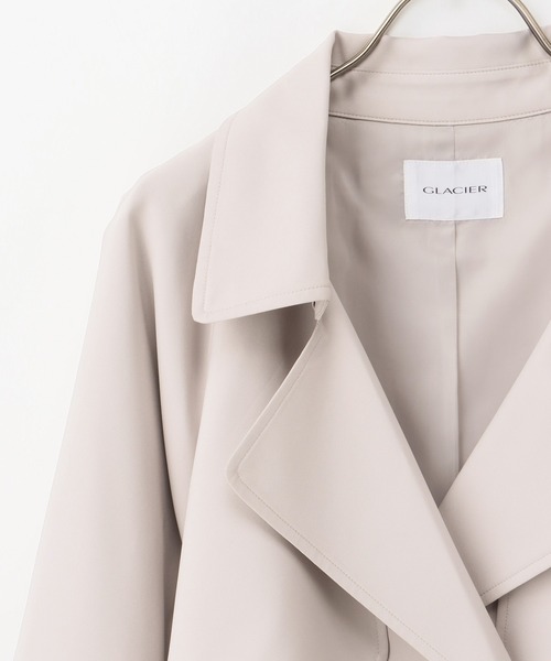 Honeys（ハニーズ）の「撥水加工トレンチコート（トレンチコート・レディース・ネイビー/ダークベージュ/ピンク系その他/ライトベージュ・S/M/L/LL/3L）」の21枚目の写真