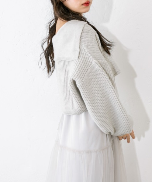 OLIVE des OLIVE（オリーブデオリーブ）の「チュールキャミ×ニットセットワンピ　1041090010（ワンピース・レディース・ミント/チャコールグレー/オフホワイト・FREE）」の17枚目の写真