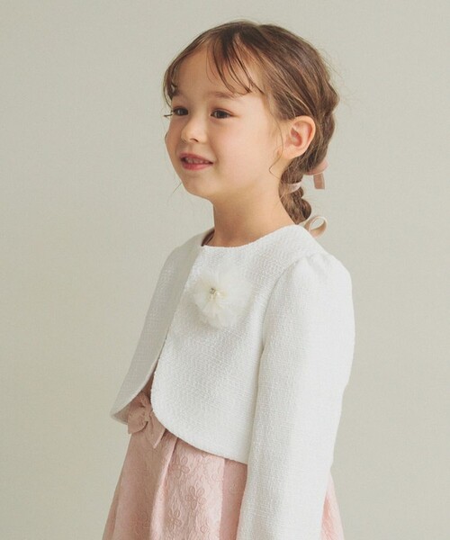 BRANSHES（ブランシェス）の「【フォーマル】ブークレジャケット（その他アウター・キッズ・オフホワイト/ネイビー・130/120/110）」の2枚目の写真