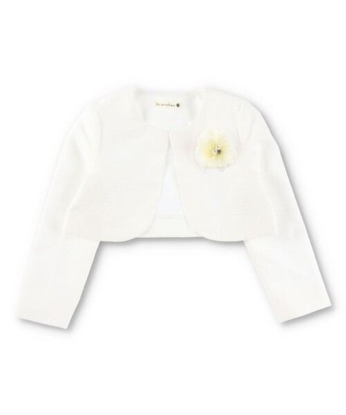 BRANSHES（ブランシェス）の「【フォーマル】ブークレジャケット（その他アウター・キッズ・オフホワイト/ネイビー・130/120/110）」の3枚目の写真