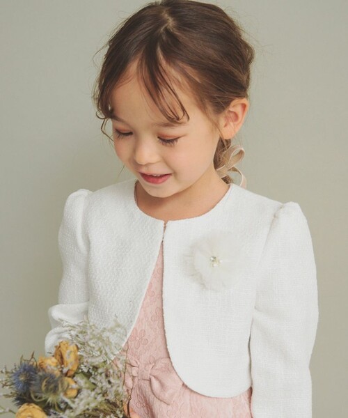 BRANSHES（ブランシェス）の「【フォーマル】ブークレジャケット（その他アウター・キッズ・オフホワイト/ネイビー・130/120/110）」の6枚目の写真