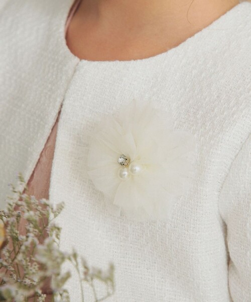 BRANSHES（ブランシェス）の「【フォーマル】ブークレジャケット（その他アウター・キッズ・オフホワイト/ネイビー・130/120/110）」の7枚目の写真