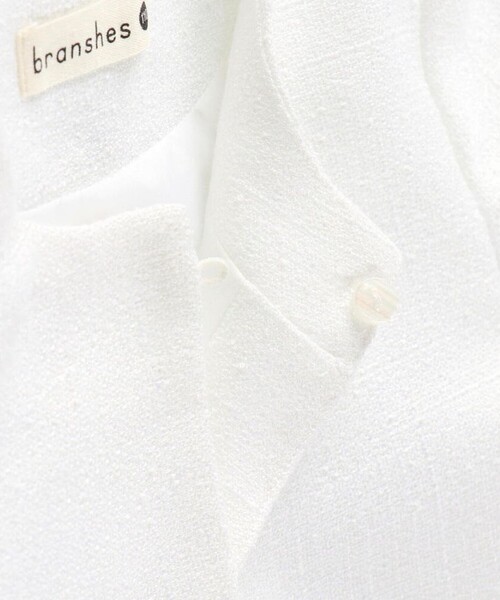 BRANSHES（ブランシェス）の「【フォーマル】ブークレジャケット（その他アウター・キッズ・オフホワイト/ネイビー・130/120/110）」の9枚目の写真