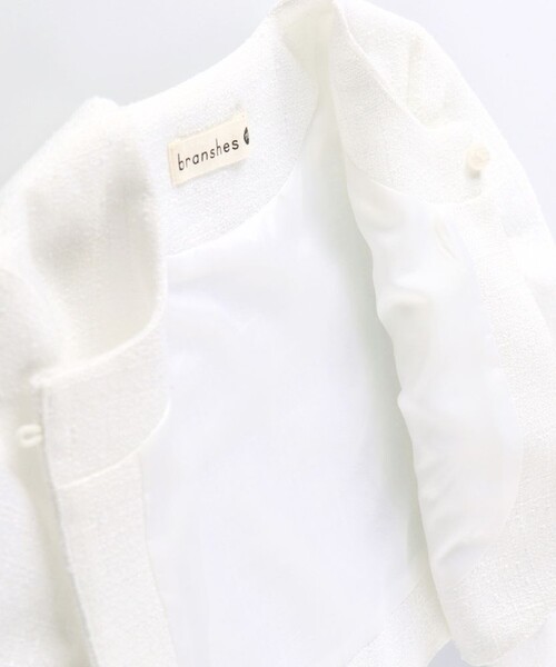 BRANSHES（ブランシェス）の「【フォーマル】ブークレジャケット（その他アウター・キッズ・オフホワイト/ネイビー・130/120/110）」の10枚目の写真