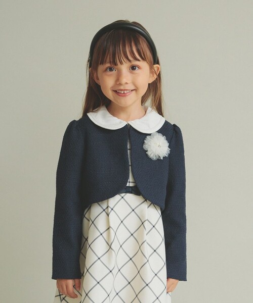 BRANSHES（ブランシェス）の「【フォーマル】ブークレジャケット（その他アウター・キッズ・オフホワイト/ネイビー・130/120/110）」の15枚目の写真