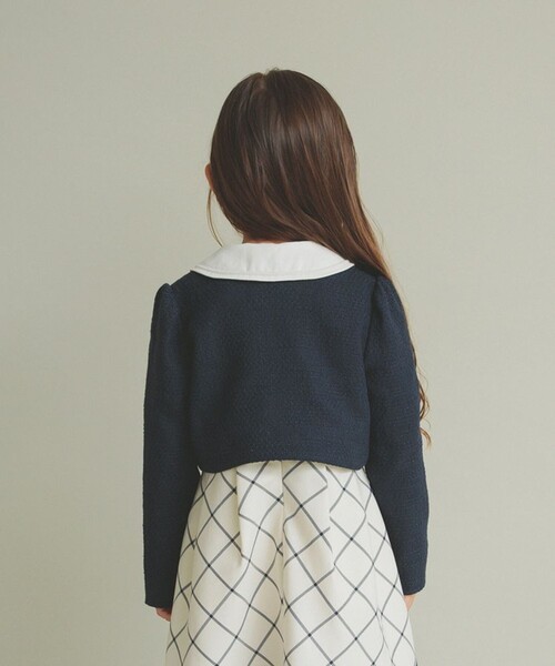 BRANSHES（ブランシェス）の「【フォーマル】ブークレジャケット（その他アウター・キッズ・オフホワイト/ネイビー・130/120/110）」の16枚目の写真