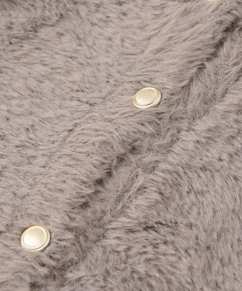 RIVE DROITE（リヴドロワ）の「ラメフェザー2WAYカーデ（カーディガン/ボレロ・レディース・チャコールグレー/ベージュ・FREE）」の11枚目の写真