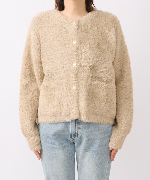 RIVE DROITE（リヴドロワ）の「ラメフェザー2WAYカーデ（カーディガン/ボレロ・レディース・チャコールグレー/ベージュ・FREE）」の21枚目の写真