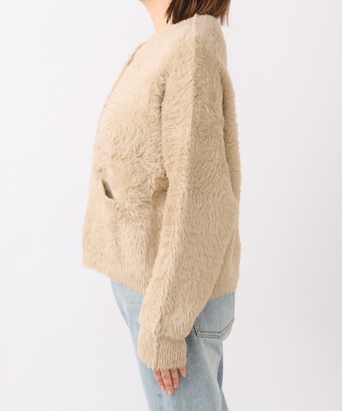 RIVE DROITE（リヴドロワ）の「ラメフェザー2WAYカーデ（カーディガン/ボレロ・レディース・チャコールグレー/ベージュ・FREE）」の22枚目の写真