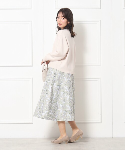 couture brooch(クチュールブローチ)の「◆【2024春新作】パール調トリミングカーディガン(カーディガン/ボレロ・レディース・アイボリー/ブラック/ピンク・42/38)」の6枚目の写真