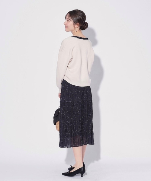 couture brooch(クチュールブローチ)の「◆【2024春新作】パール調トリミングカーディガン(カーディガン/ボレロ・レディース・アイボリー/ブラック/ピンク・42/38)」の17枚目の写真