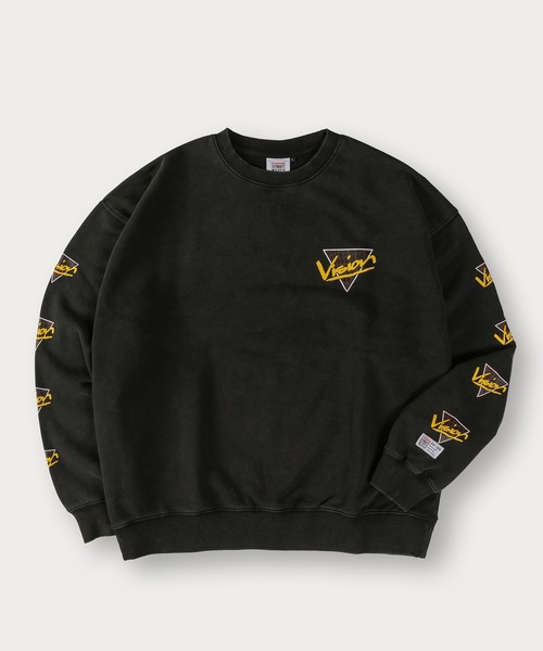 VISION STREET WEAR（ヴィジョンストリートウェア）の「【VISION STREET WEAR/ヴィジョンストリートウェア】スノーウォッシュ加工ヴィンテージスウェット/ビッグシルエット（スウェット・メンズ・ブラック/ブラック系その他2/ブラック系その他・XL/L/M）」の8枚目の写真