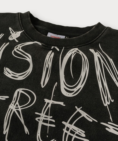 VISION STREET WEAR（ヴィジョンストリートウェア）の「【VISION STREET WEAR/ヴィジョンストリートウェア】スノーウォッシュ加工ヴィンテージスウェット/ビッグシルエット（スウェット・メンズ・ブラック/ブラック系その他2/ブラック系その他・XL/L/M）」の10枚目の写真