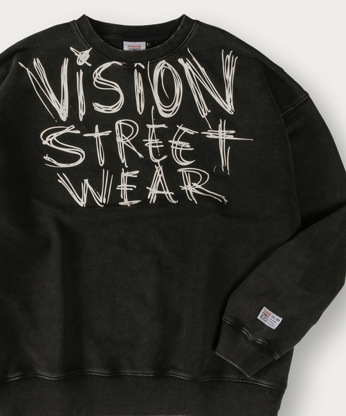 VISION STREET WEAR（ヴィジョンストリートウェア）の「【VISION STREET WEAR/ヴィジョンストリートウェア】スノーウォッシュ加工ヴィンテージスウェット/ビッグシルエット（スウェット・メンズ・ブラック/ブラック系その他2/ブラック系その他・XL/L/M）」の18枚目の写真