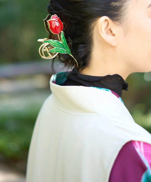 カヤ（カヤ）の「【カヤ】春霞トップス（Tシャツ/カットソー・レディース・ライトパープル/ライトグリーン/ライトピンク/スミクロ・FREE）」の5枚目の写真