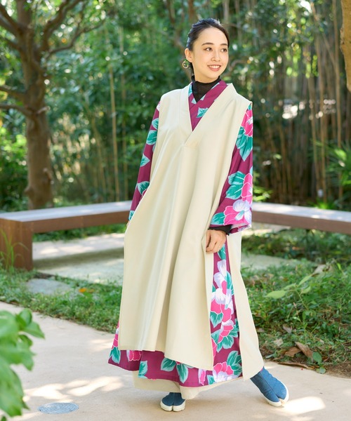 カヤ（カヤ）の「【カヤ】春霞トップス（Tシャツ/カットソー・レディース・ライトパープル/ライトグリーン/ライトピンク/スミクロ・FREE）」の6枚目の写真