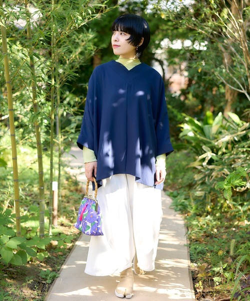 カヤ（カヤ）の「【カヤ】春霞トップス（Tシャツ/カットソー・レディース・ライトパープル/ライトグリーン/ライトピンク/スミクロ・FREE）」の11枚目の写真