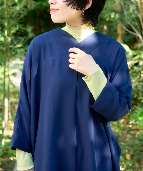 カヤ（カヤ）の「【カヤ】春霞トップス（Tシャツ/カットソー・レディース・ライトパープル/ライトグリーン/ライトピンク/スミクロ・FREE）」の10枚目の写真