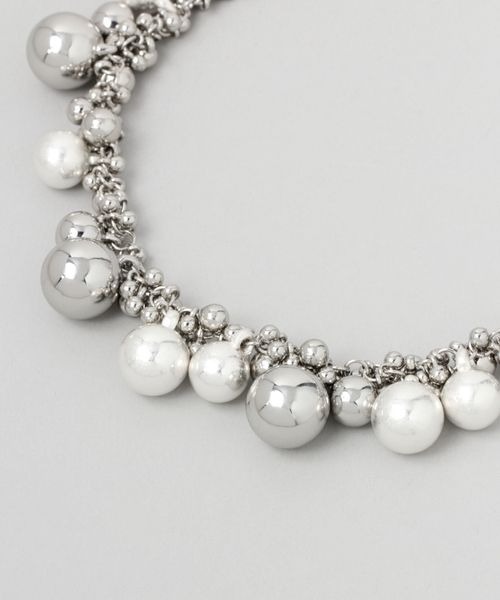 JEANASIS(ジーナシス)の「ランダムボールネックレス/996710(ネックレス・レディース・ブラック系その他/シルバー系その他・FREE)」の1枚目の写真