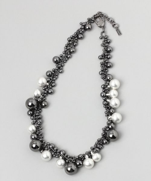 JEANASIS(ジーナシス)の「ランダムボールネックレス/996710(ネックレス・レディース・ブラック系その他/シルバー系その他・FREE)」の3枚目の写真