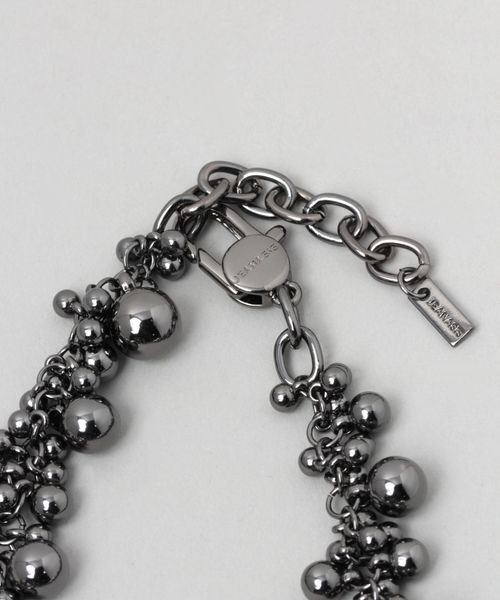 JEANASIS(ジーナシス)の「ランダムボールネックレス/996710(ネックレス・レディース・ブラック系その他/シルバー系その他・FREE)」の4枚目の写真