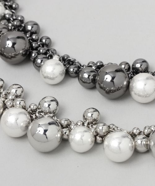 JEANASIS(ジーナシス)の「ランダムボールネックレス/996710(ネックレス・レディース・ブラック系その他/シルバー系その他・FREE)」の5枚目の写真