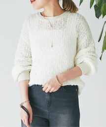 un dix cors（アンディコール）の「《WEB限定》ペーパーヤーンプルオーバー（ニット/セーター）」