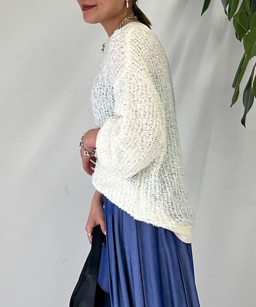 un dix cors（アンディコール）の「《WEB限定》ペーパーヤーンプルオーバー（ニット/セーター・レディース・アイボリー/グレー・FREE）」の22枚目の写真