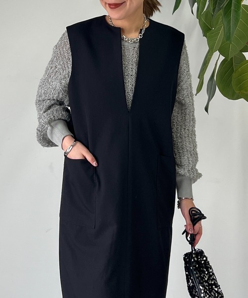 un dix cors（アンディコール）の「《WEB限定》ペーパーヤーンプルオーバー（ニット/セーター・レディース・アイボリー/グレー・FREE）」の8枚目の写真