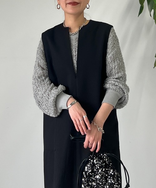 un dix cors（アンディコール）の「《WEB限定》ペーパーヤーンプルオーバー（ニット/セーター・レディース・アイボリー/グレー・FREE）」の13枚目の写真