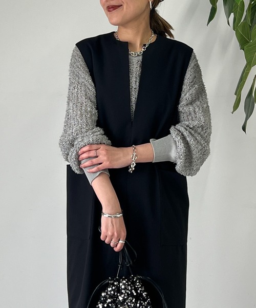 un dix cors（アンディコール）の「《WEB限定》ペーパーヤーンプルオーバー（ニット/セーター・レディース・アイボリー/グレー・FREE）」の9枚目の写真