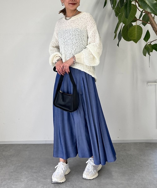 un dix cors（アンディコール）の「《WEB限定》ペーパーヤーンプルオーバー（ニット/セーター・レディース・アイボリー/グレー・FREE）」の18枚目の写真