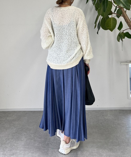 un dix cors（アンディコール）の「《WEB限定》ペーパーヤーンプルオーバー（ニット/セーター・レディース・アイボリー/グレー・FREE）」の16枚目の写真