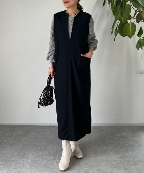 un dix cors（アンディコール）の「《WEB限定》ペーパーヤーンプルオーバー（ニット/セーター・レディース・アイボリー/グレー・FREE）」の7枚目の写真