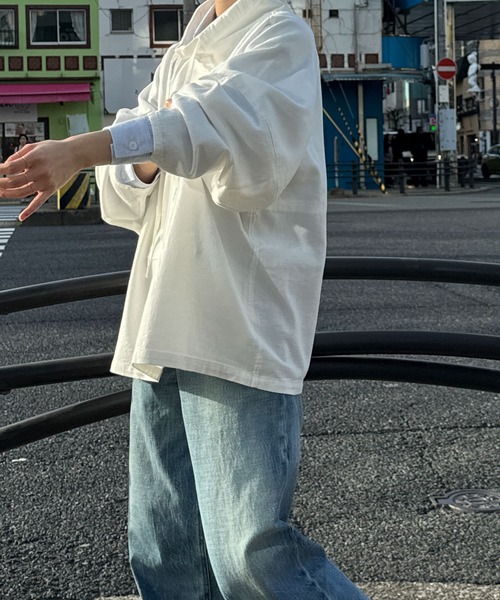 CANAL JEAN(キャナルジーン)の「RED CHOP WORKS コットンアノラック(その他アウター・レディース・ベージュ/ホワイト・ONE SIZE)」の6枚目の写真