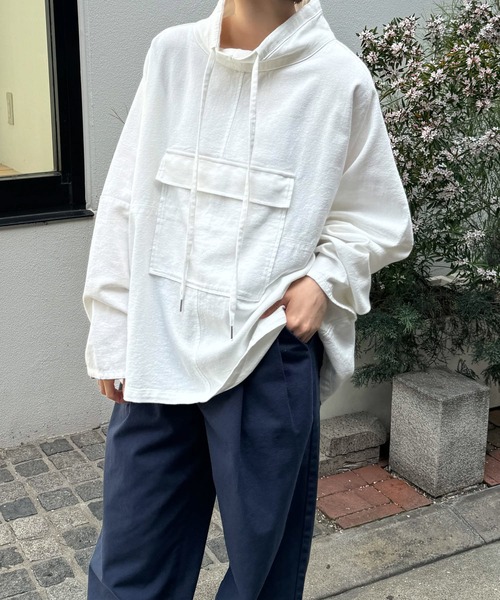 CANAL JEAN(キャナルジーン)の「RED CHOP WORKS コットンアノラック(その他アウター・レディース・ベージュ/ホワイト・ONE SIZE)」の16枚目の写真