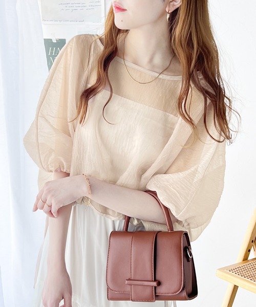 未使用品 コエル COEL パンチングフェイクレザーシャツ ブラウス 長袖 F ベージュ 183303024 /AN29 ■GY36 レディース other - コエル COEL パンチングフェイクレザーシャツ ブラウス