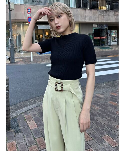 MURUA（ムルーア）の「ハイウエストタックワイドパンツ（その他パンツ・レディース・ライトグリーン/アイボリー/グレー/ブルー・2/1）」の20枚目の写真