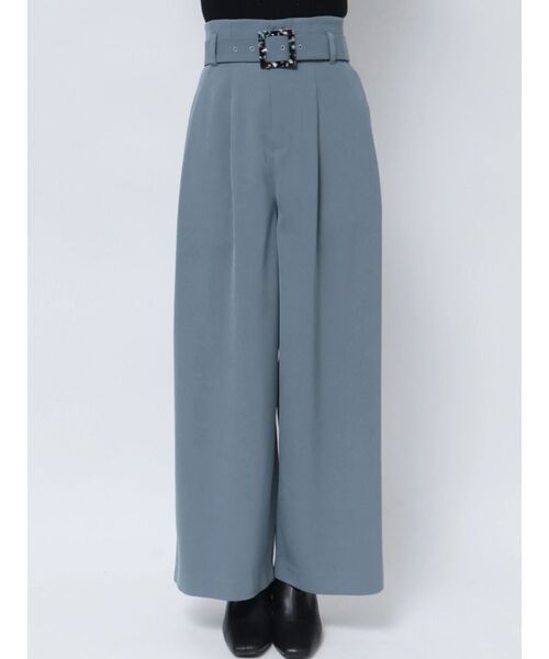 MURUA（ムルーア）の「ハイウエストタックワイドパンツ（その他パンツ・レディース・ライトグリーン/アイボリー/グレー/ブルー・2/1）」の15枚目の写真