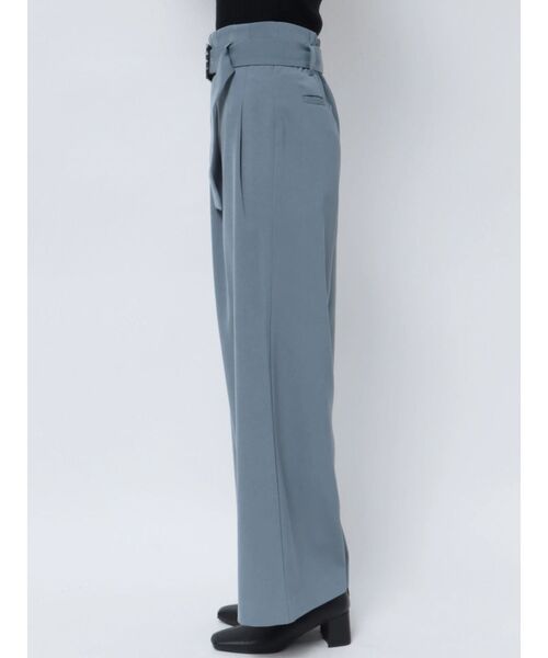 MURUA（ムルーア）の「ハイウエストタックワイドパンツ（その他パンツ・レディース・ライトグリーン/アイボリー/グレー/ブルー・2/1）」の14枚目の写真