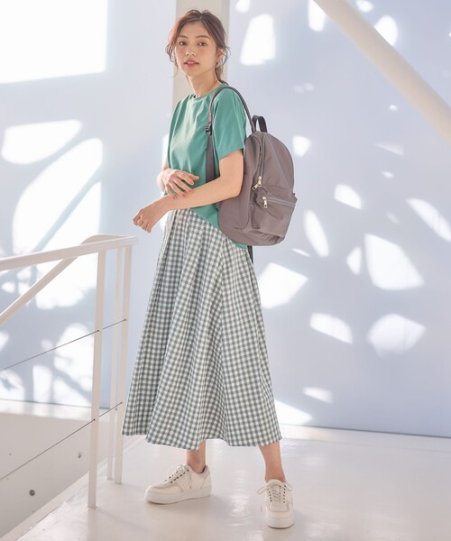 ANY（エニィ）の「【ウエストゴム】ギンガムフレアスカート（スカート・レディース・ネイビー系5/ブラック系5/グリーン系5・2/3）」の11枚目の写真