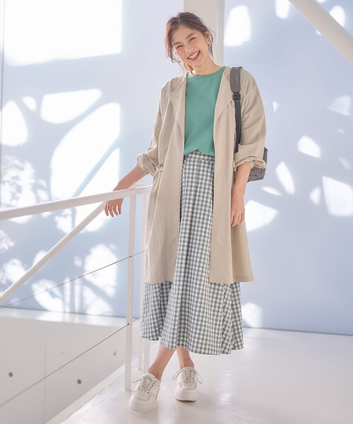 ANY（エニィ）の「【ウエストゴム】ギンガムフレアスカート（スカート・レディース・ネイビー系5/ブラック系5/グリーン系5・2/3）」の13枚目の写真