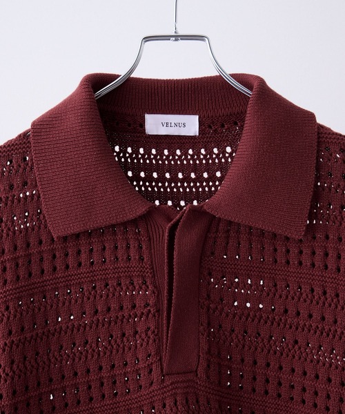 【SINNERS ATTIRE】Knit Polo Shirt ニット ポロシャツ 半袖 Sinnersattire スリムフィット ポロシャツ 半袖 ニット (SINNERS