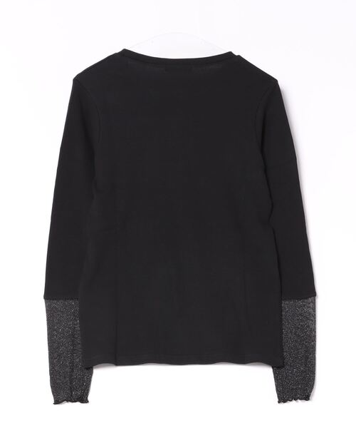 RODEO CROWNS WIDE BOWL（ロデオクラウンズワイドボウル）の「アームチュールトップス（Tシャツ/カットソー・レディース・オフホワイト/ブラック・FREE）」の3枚目の写真