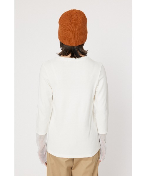 RODEO CROWNS WIDE BOWL（ロデオクラウンズワイドボウル）の「アームチュールトップス（Tシャツ/カットソー・レディース・オフホワイト/ブラック・FREE）」の13枚目の写真