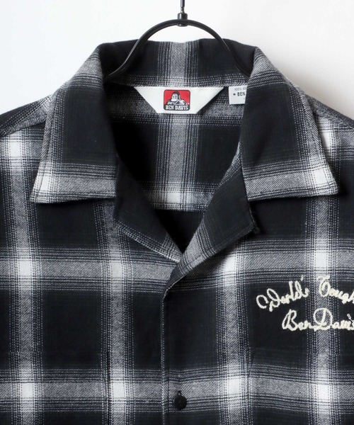 BEN DAVIS(ベンデイビス)の「BEN DAVIS/ベンデイビス OMBRE LS SHIRT/オーバーサイズ 起毛 オンブレチェック バックチェーン刺繍 オープンカラーシャツ/ネルシャツ(シャツ/ブラウス・メンズ・ブルー/ブラック/ブラウン・XL/L/M)」の14枚目の写真