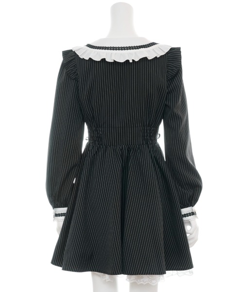 Secret Honey（シークレットハニー）の「ストライプウエストレースアップワンピース（ワンピース・レディース・グレー/ブラック・MEDIUM）」の14枚目の写真