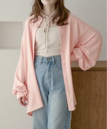 volume sleeve band collar shirt / 袖ボリュームバンドカラーシャツ