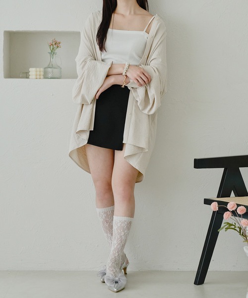 Ambre Neige（アンブルネージュ）の「volume sleeve band collar shirt / 袖ボリュームバンドカラーシャツ（シャツ/ブラウス・レディース・アイボリー/ブラック/ベビーピンク/オフホワイト/ライトグリーン・FREE）」の7枚目の写真